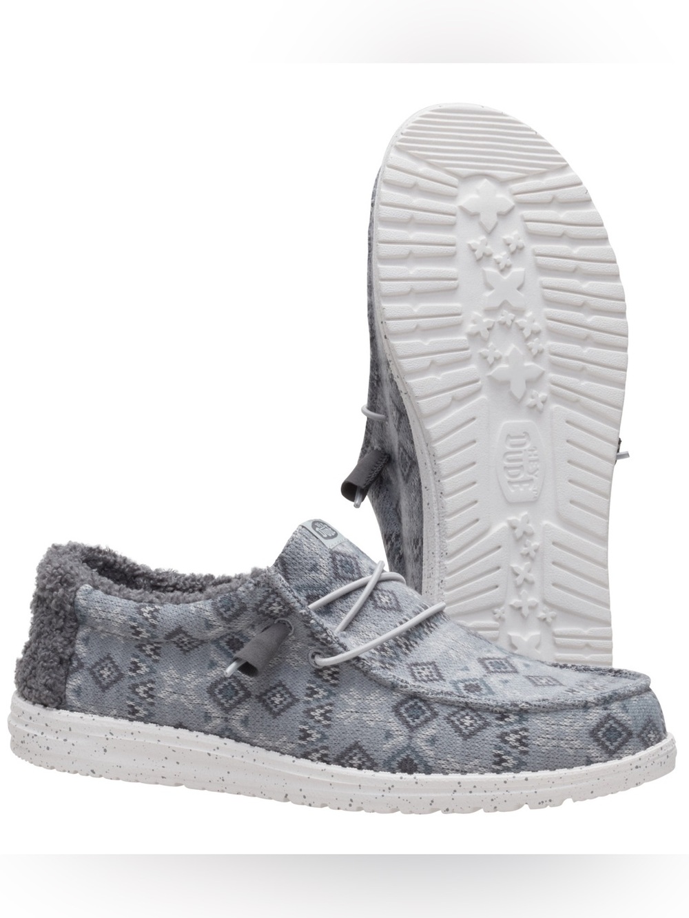 Hey Dude Size 14 Men’s Wally Sweater Monument Grey Multi Sneakers Shoes NEW